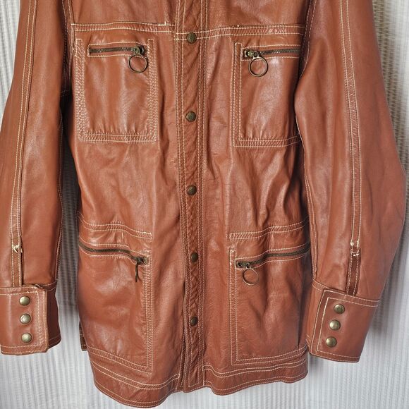 Vtg 50s 60s 70s McGREGOR SUEDE LEATHER JACKET CAR COAT Reversible NOSTALGIC - Picture 10 of 13
